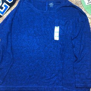 Blue old baby long sleeve boyfriend tee